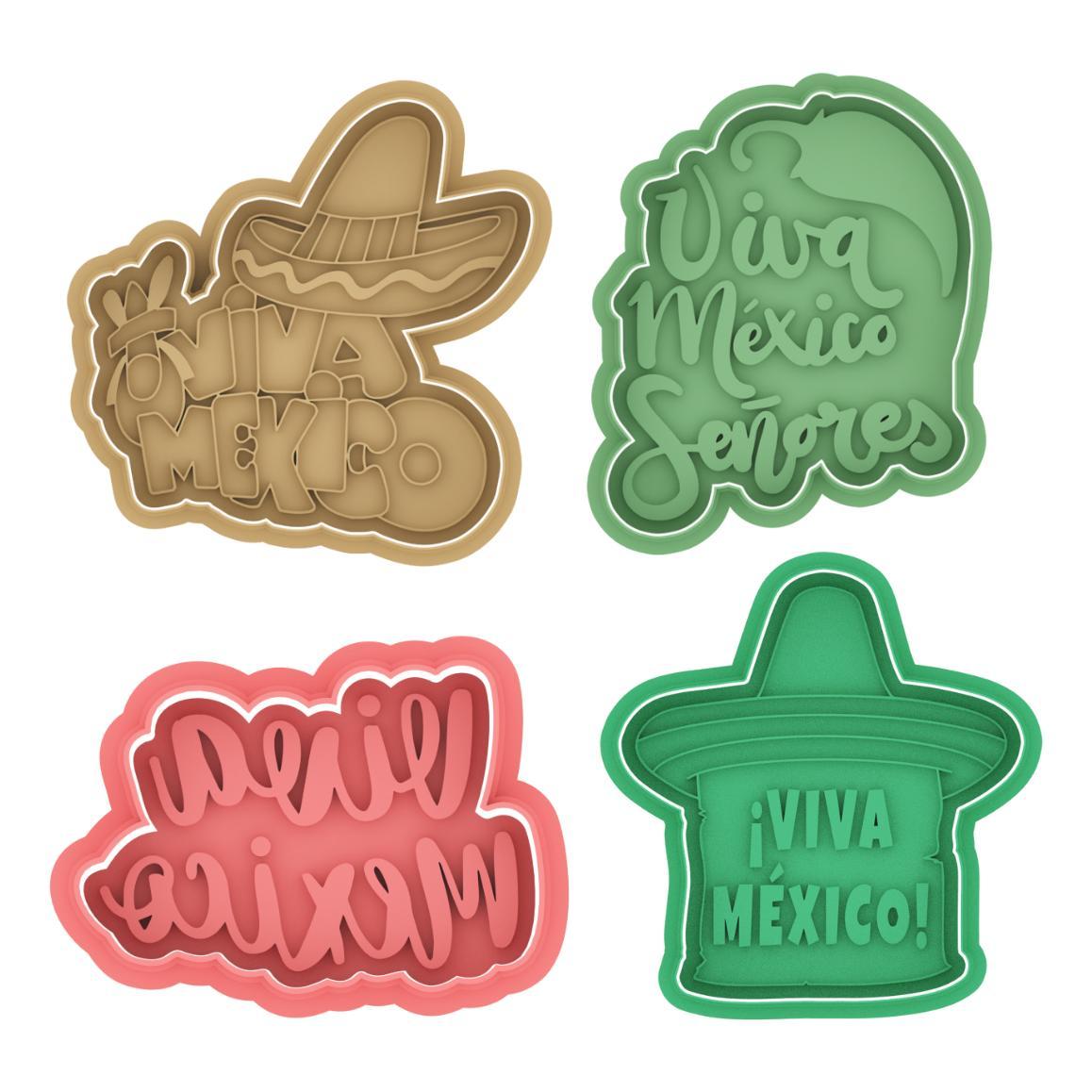Fiestas Patrias Mexicanas 7 Cm — Kit 5 Viva México