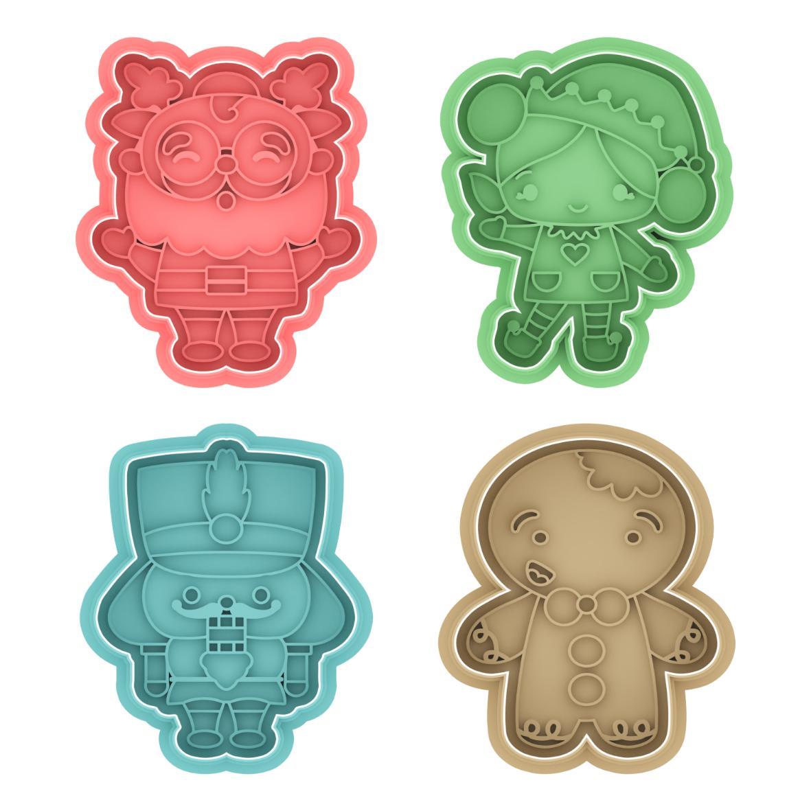 Navidad Tiernos 1 Set 4 Pzs (7 Cm)