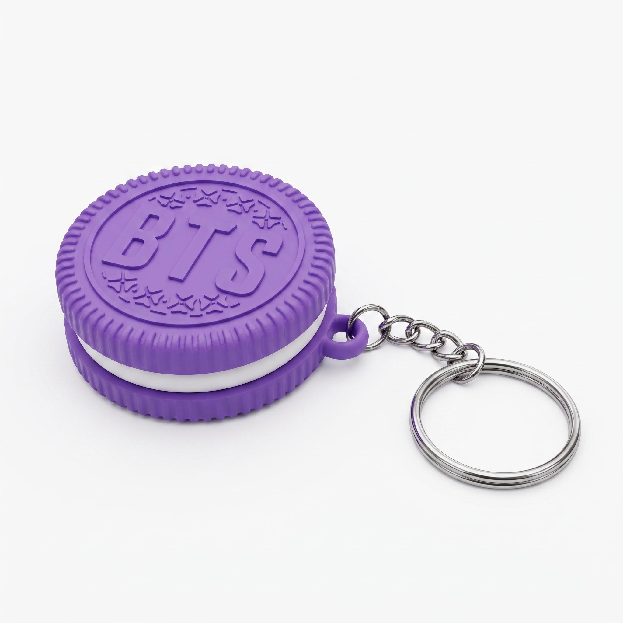 Llavero Clicker BTS Forma de Galleta Oreo - Juguete Sensorial Antiestrés Fidget Toy ARMY — BTS