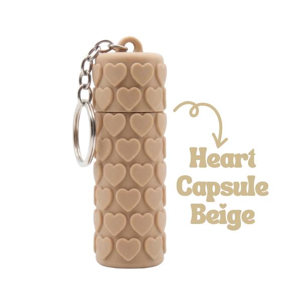 Llavero Mini Porta Labello - Corazones — Beige Capsule