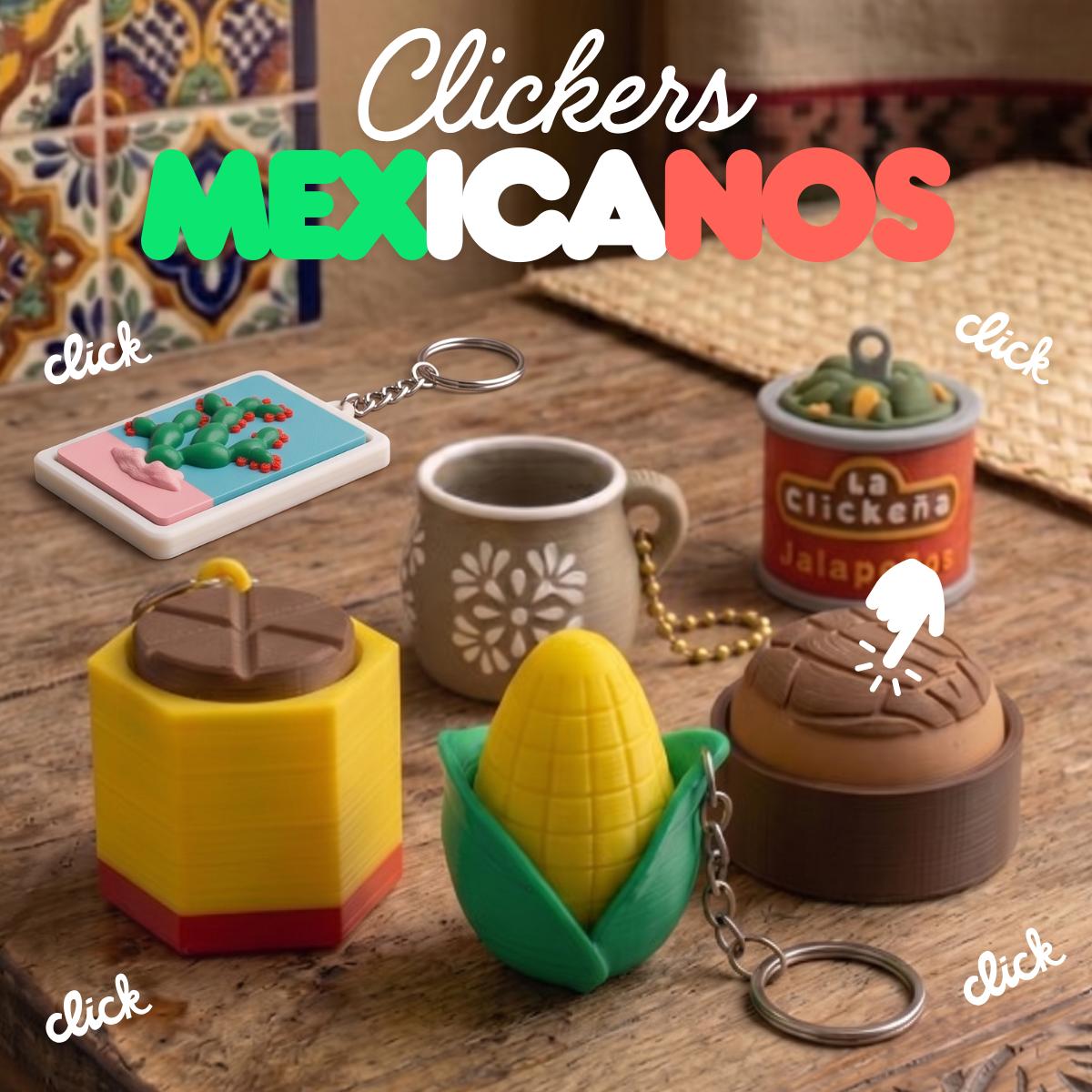 Llaveros Clicker Antiestrés Temática Mexicana Coleccionables