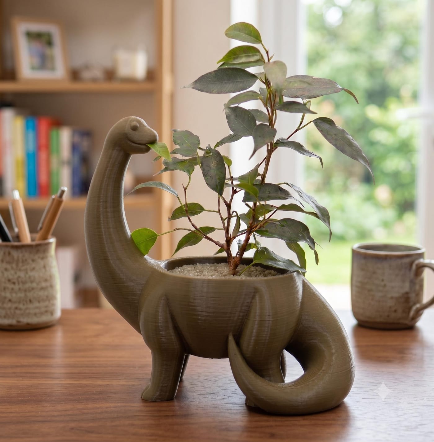 Maceta Decorativa Dino Plantosaurus Girly Para Plantas, Suculentas o Cactus