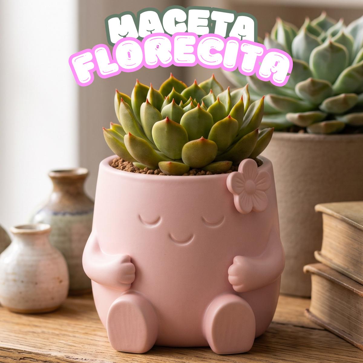 Mini Maceta Personaje Florecita Impresa en 3D