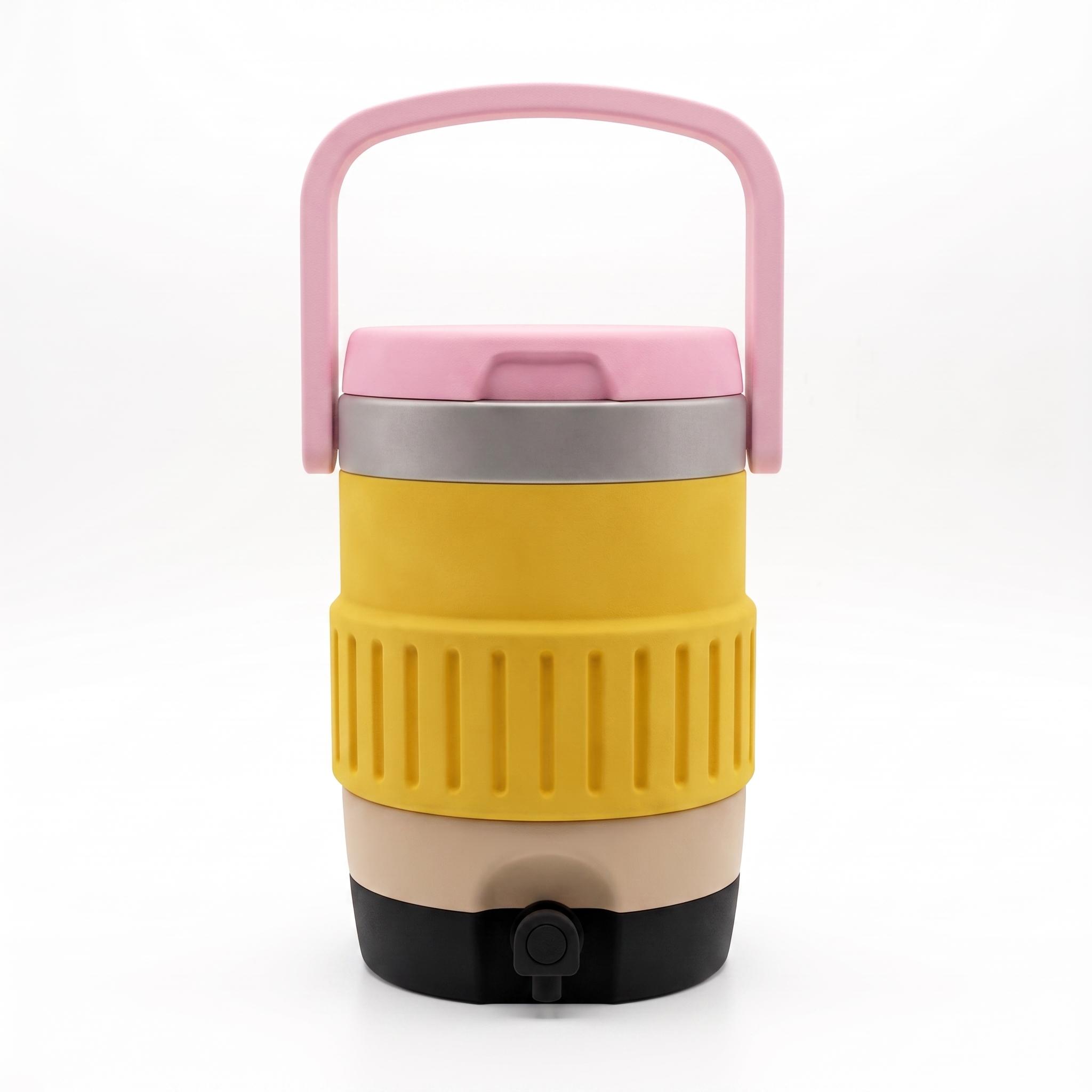 Porta Latas Térmico Lápiz 355ml con Popote de Acero Inoxidable — Amarillo
