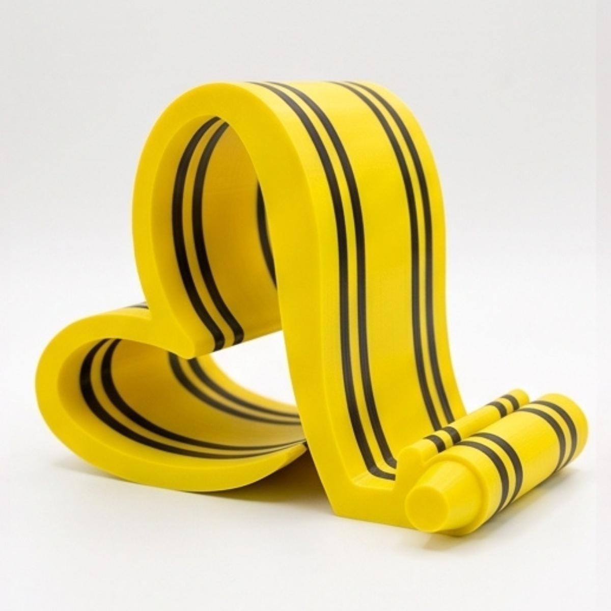 Soporte de Mesa Escolar para Celular Forma Corazón Crayón — Amarillo