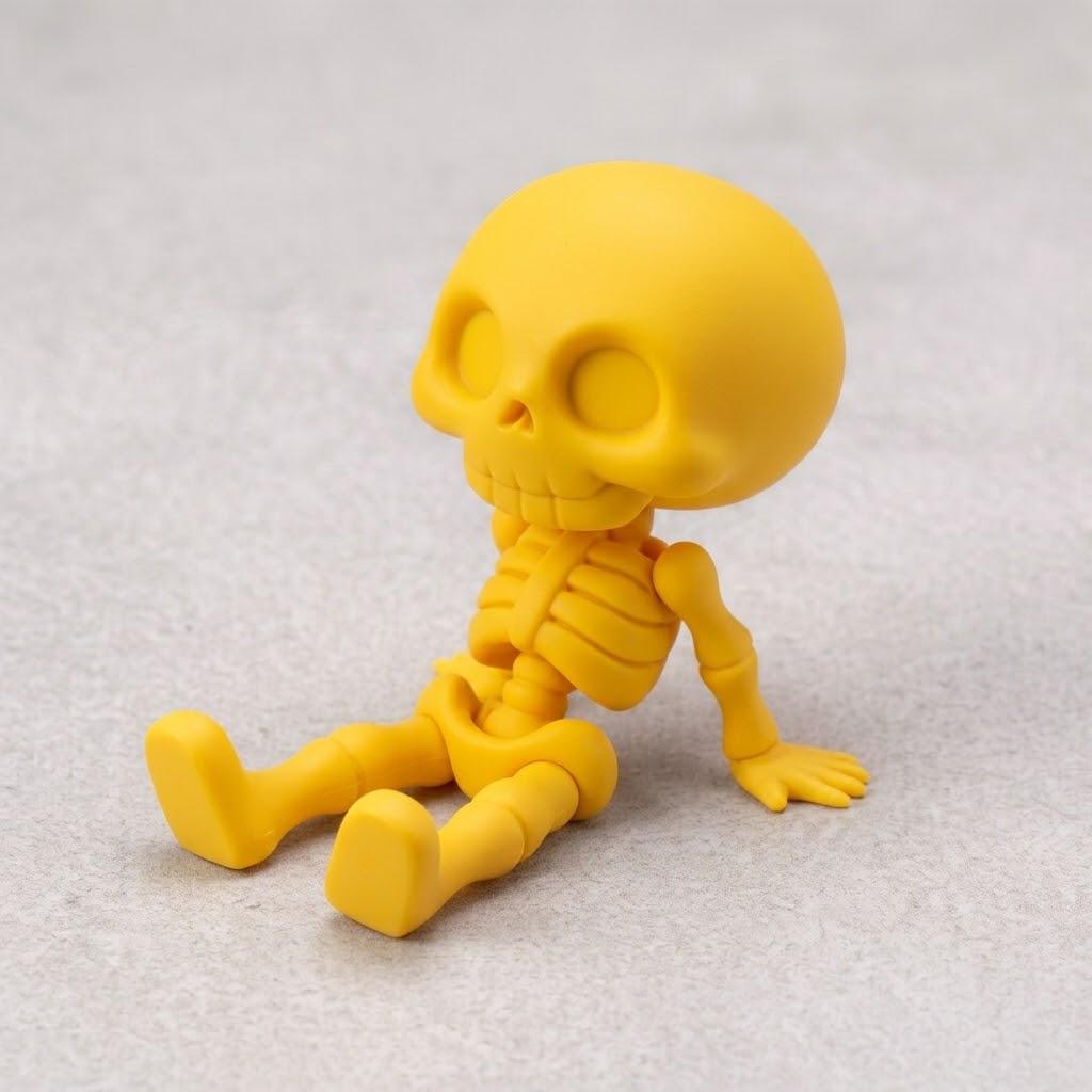 Soporte para Celular en Forma de Calaquita — Amarillo