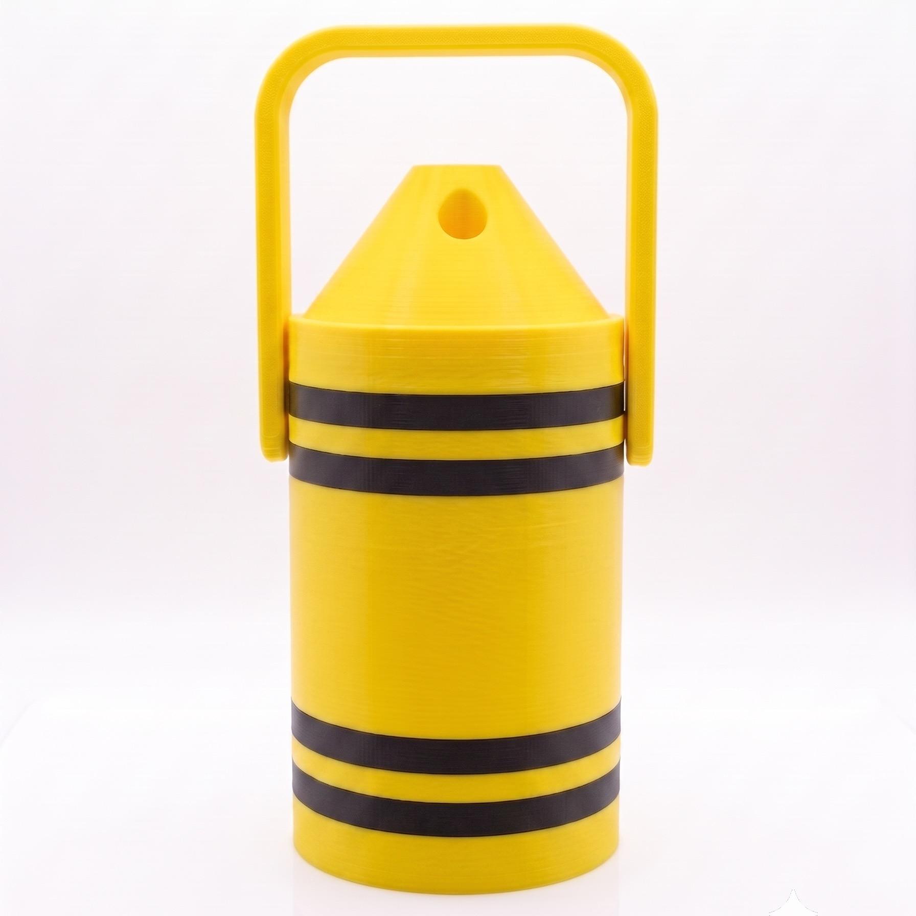 Vaso Porta Latas Térmico Crayola Gigante 355ml con Popote de Acero Inoxidable — Amarillo